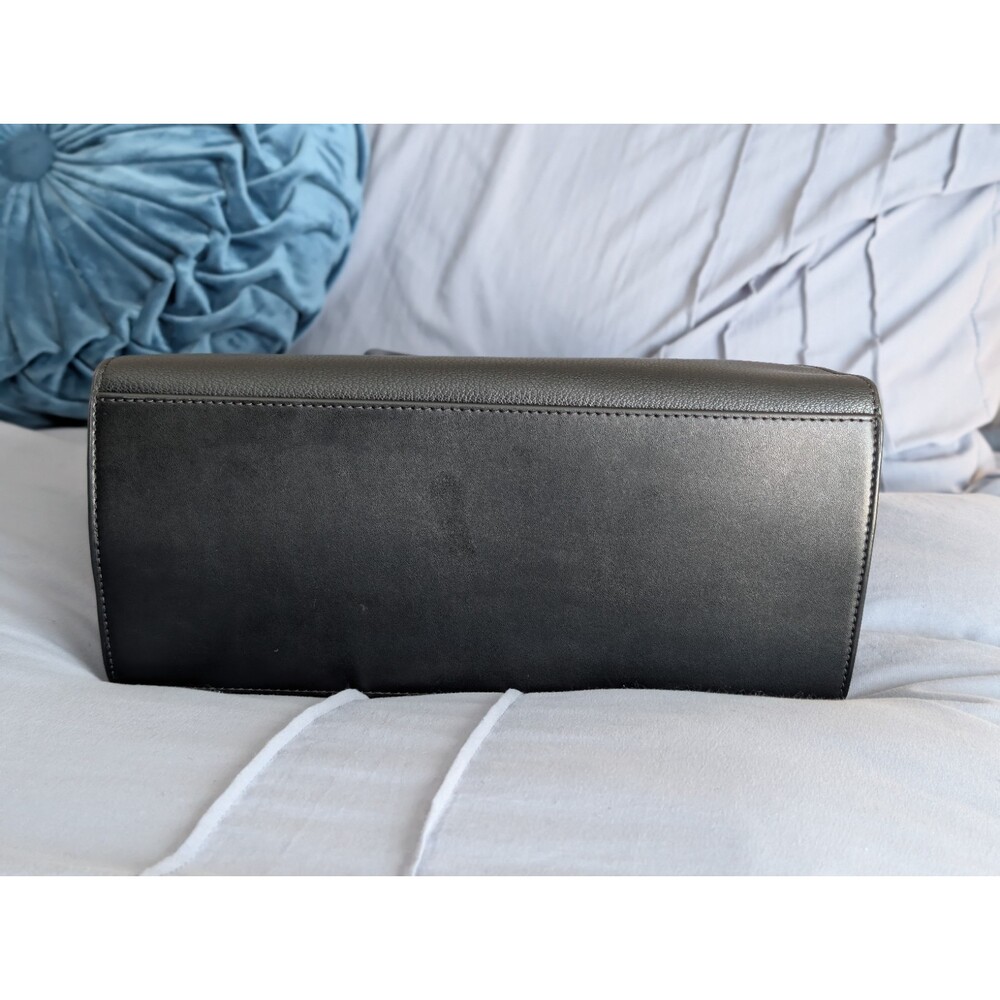 Michael Kors Large Avril Leather Satchel Crossbody Bag Black Suede & Leather - Picture 4 of 8